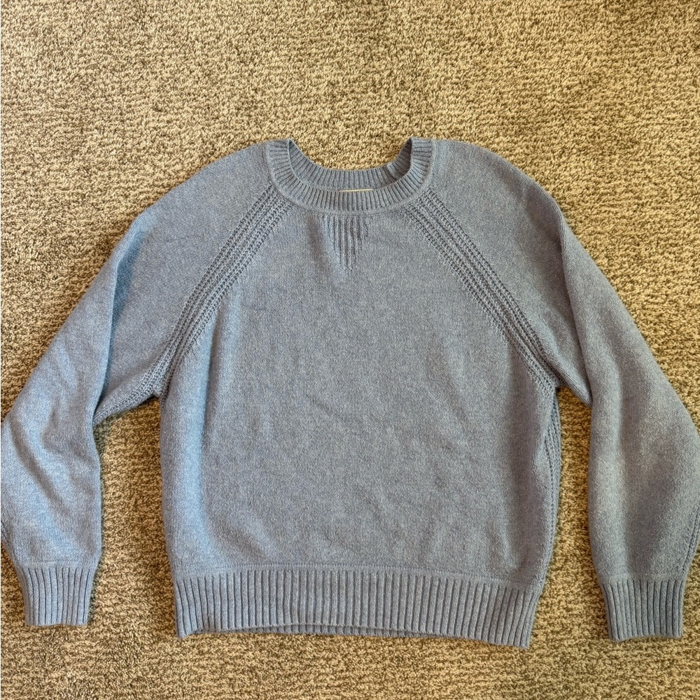 Universal Thread Blue Crewneck Sweater with Ribbed Cuffs